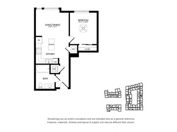 1C w/ Balcony floor plan